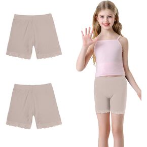Girls Shorts Dance Lace Undershorts Soft Cotton Athletic Bike Shorts
