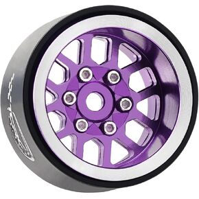 4PCS Aluminum Deep Dish 1.0 Inch Beadlock Wheels Hubs for 1/24 Axial SCX24 AX24 FCX24 TRAXXAS TRX4M Redcat Ascent-18 1/18 RC Crawler Car Upgrades