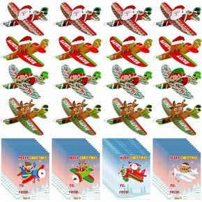40 Pack Christmas Foam Gliders Planes for Kids Foam Planes Toys Bulk Christmas Stocking Stuffers Christmas Party Gifts and Supplies Flying Toys for Children Home Classroom School
