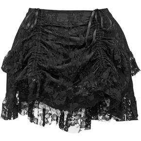 Daisy corsets Women's Black Lace Ruched Bustle Skirt