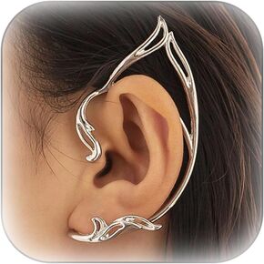 2PCS Elf Ear Cuffs for Women Girls Fairy Ear Cuffs Non Piercing Elf Fairy Earrings Cuff Wrap Clip-on Earrings for Fantasy Fairy Halloween Christmas Party Cosplay Costume