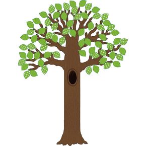 Teacher Created Resources - TCR5435 5435 Big Tree with Polka Dot Leaves Bulletin Board (7 Panels) Large