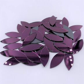 CHENRUI150pcs Petal Shaped Mirror Mosaic Tile Craft Mirrors (Yellow Gold)