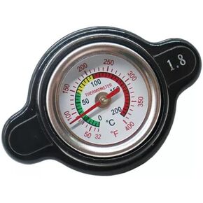 1.8 Bar 25.6Psi High Pressure Radiator Cap Cover Temperature Temp Gauge Fit for Honda, Kawasaki, Suzuki, Husqvarna Dirt Bike, Yamaha Motorcycle ATV Models