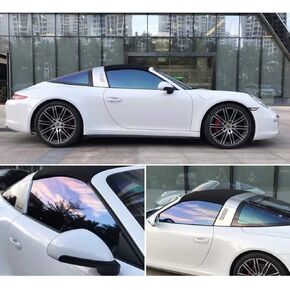 XhuangTech Chameleon Purple Car Side Window Tint Solar Film Protection Scratch Resistant 20% VLT 19.29" in x 9.84' Ft Feet
