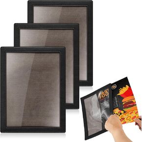 3 Pcs Retail Advertisement Counter Mat 8.5 x 11 Inch with Rubber Non Skid Bottom and Clear Lens Countertop PVC Mat Retail Counter Retail Signature Mat for Bank Writing