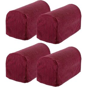 uxcell Stretch Armrest Covers Armchair Anti-Slip for Chairs Sofas Couch Arm Covers Recliner Sofa Dark Gray 4 Pcs