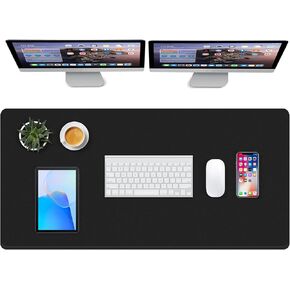 Large Thick Desk Pad, 35" x 16" Mouse Pad, Anti-Fatigue Office Supplies Desk Mat, Non-Slip Keyboard Mat, Desk Pad for Keyboard and Mouse, Keyboard Mat for Office, Office Desk Accessories