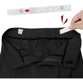 Waist Adjuster for Loose Pants Jeans Button Tightener Clip,Suitable for Men,Women,and Children, Comes in A Pack of 6 (Black)