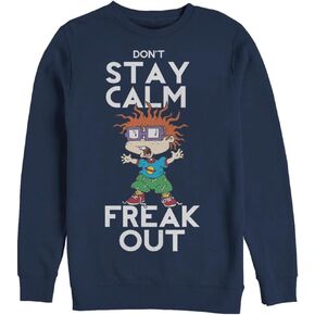 Nickelodeon Rugrats Freak Out Mens Pullover Crew Fleece