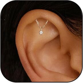 Dangle Helix Earring for Women Threadless Flat Back Earrings Hypoallergenic Cartilage Earring Hidden Helix Piercing Earring Jewelry