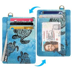 WIRESTER PU Leather Slim Minimalist Front Pocket Wallet, RFID Blocking Credit Card Holder, ID Card Case for Men Women - English Bulldog Funny Playful Postures