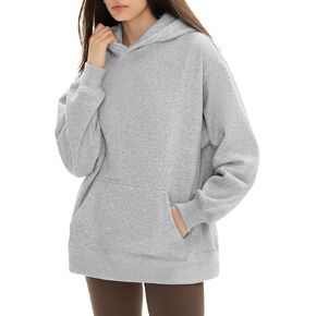 PUMIEY Womens Oversized Hoodies Cozy Fleece Sweatshirt with Pocket Long Sleeve Outfits Tops Fall Fashion 2024