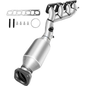 [Front Right]FortunaFlow Catalytic Exhaust Manifold Converter Compatible with Nissan Titan 2004-2015 5.6L,Reference 16479 (EPA Compliant high flow catalytic converter+Heat Shield+Bank 2)