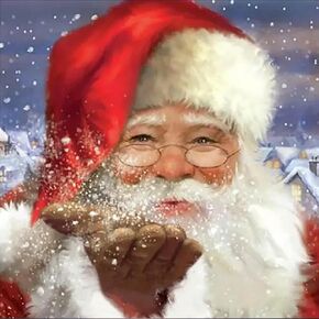 JFYHAB 5D Santa Claus Diamond Art Painting Kits - DIY Diamond Art Christmas, Full Round Drill Crystal Embroidery Cross Stitch Adult Craft 5D Paint with Diamond for Wall Office Decor 12x12 inch