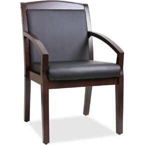 Lorell LLR20015 - Sloping Arms Wood Guest Chair