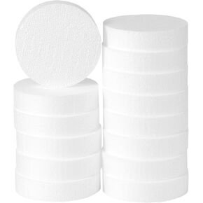 YURN Craft 70-Pack 3 Inch Foam Circles, 1" Thick, Round Foam Discs for DIY Projects, Cakes Decorations, Sculpture, Modeling, Arts and Crafts Supplies. 3×3×1 inch