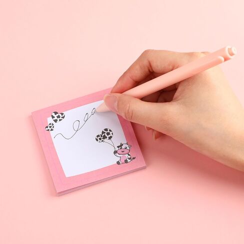 9 Pads Cute Sticky Notes Cartoon Animal Self Stick Notepads 3x3 Inches Notes Adhesive Memo Pad Office Decor Gifts for Students School Office Meeting (Highland Cow) in Saudi Arabia