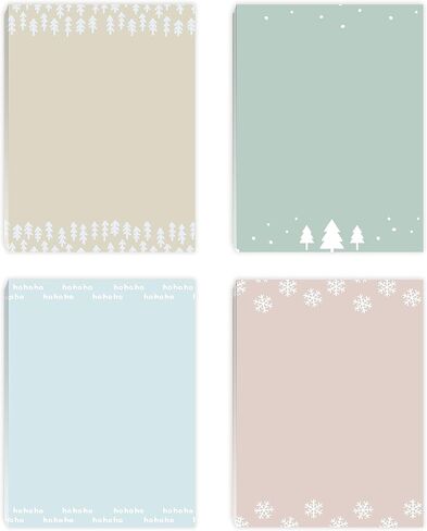 easykart labels Christmas Notepad Winter Theme Holiday Notepads, 200 Sheets, 4 Designs, 4 x 5.5 Inches in Saudi Arabia
