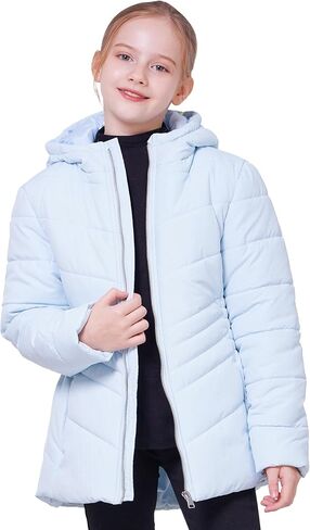 WULFUL Girl’s Winter Waterproof Coat Warm Hooded Parka Jacket Long in Kuwait