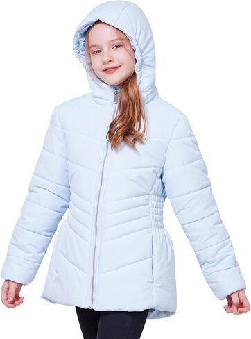 WULFUL Girl’s Winter Waterproof Coat Warm Hooded Parka Jacket Long in Kuwait