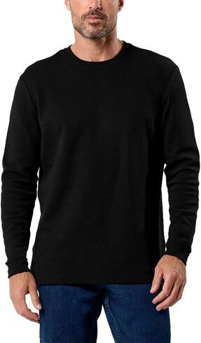 INTO THE AM Long Sleeve Waffle Knit Shirt S-4XL Premium Crew Neck Long John Thermal Shirts for Men in Saudi Arabia