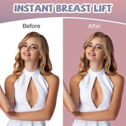 مجموعة شريط Meegoo Boob - شريط Boobytape لرفع الثدي مع شريط واحد للجسم، قطعتين من بتلات الثدي السيليكون، قطعتين من فطائر رفع الثدي، 10 قطع من ملصقات الحلمة الساتان، شريط BoobTape للثدي الكبير A-G Cup Beige in Kuwait