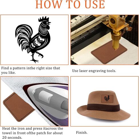 30Pcs Blank Leatherette Patches, Leather hat Patches Iron On, Leather Patches for Hats, Jackets, Backpacks in Kuwait