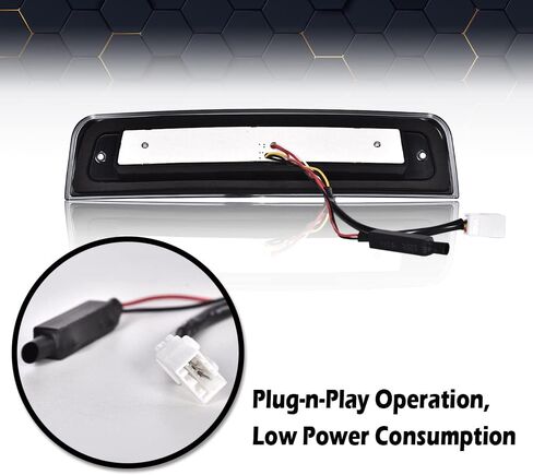 PIT66 LED Bar ضوء الفرامل الثالث، متوافق مع 2009-2017 دودج رام 1500 2500 3500 I نوع ارتفاع جبل توقف الضوء الخلفي مصابيح البضائع الخلفية عدسة واضحة الكروم الإسكان in Kuwait