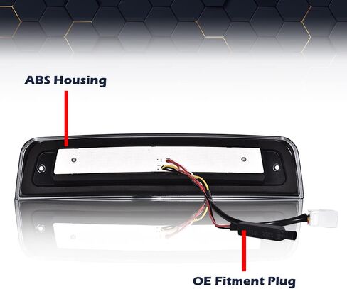 PIT66 LED Bar ضوء الفرامل الثالث، متوافق مع 2009-2017 دودج رام 1500 2500 3500 I نوع ارتفاع جبل توقف الضوء الخلفي مصابيح البضائع الخلفية عدسة واضحة الكروم الإسكان in Kuwait