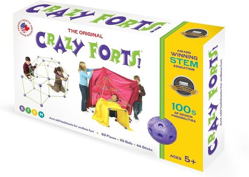Everest Toys: Crazy Forts! Master Builder - 120 Piece Rod & Ball Fort Building Playset, Indoor & Outdoor, Create Your Own Structures, Kids Toy, Ages in Saudi Arabia