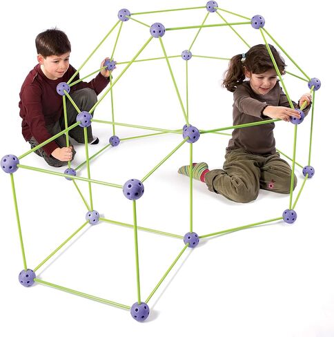 Everest Toys: Crazy Forts! Master Builder - 120 Piece Rod & Ball Fort Building Playset, Indoor & Outdoor, Create Your Own Structures, Kids Toy, Ages in Saudi Arabia