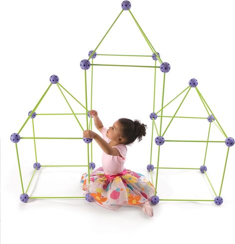 Everest Toys: Crazy Forts! Master Builder - 120 Piece Rod & Ball Fort Building Playset, Indoor & Outdoor, Create Your Own Structures, Kids Toy, Ages in Saudi Arabia