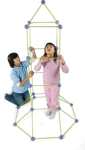 Everest Toys: Crazy Forts! Master Builder - 120 Piece Rod & Ball Fort Building Playset, Indoor & Outdoor, Create Your Own Structures, Kids Toy, Ages in Saudi Arabia