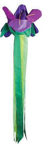 In the Breeze 5227 — Iris Windtail — Colorful 3D Purple Flower Windsock with Flowing Tails in Saudi Arabia