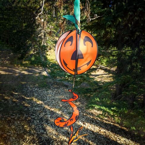 In the Breeze Pumpkin with Hat Hanging Ball Spinner, Halloween Wind Spinner, 2497 in Kuwait