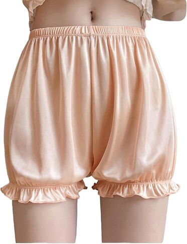 Women's Half Slip Shorts for Under Dress Satin Bloomers Shorts Elastic Waistband Panties in Saudi Arabia