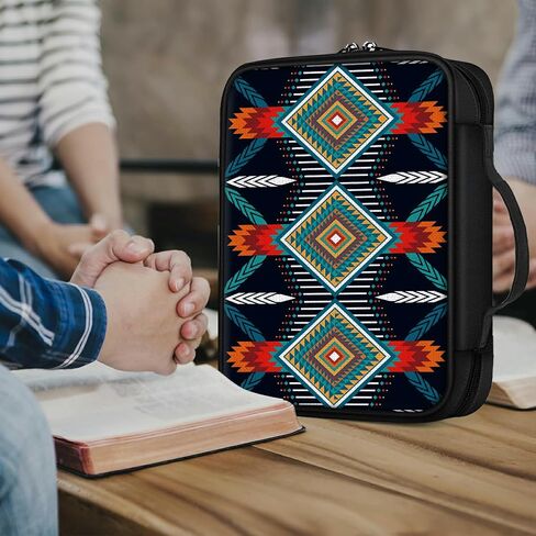 Bible Cover w/Metal Bookmark, Carrying Organizer Book Case Church Bag Bible Protective Holder with Handle Zippered Pocket, Bible Study Accessories Supplies for Women Kids, Strawberries in Saudi Arabia