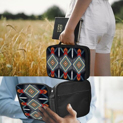 Bible Cover w/Metal Bookmark, Carrying Organizer Book Case Church Bag Bible Protective Holder with Handle Zippered Pocket, Bible Study Accessories Supplies for Women Kids, Strawberries in Saudi Arabia