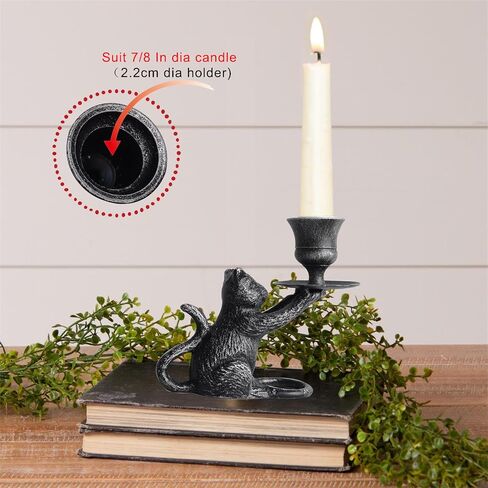 Iron Taper Candle Holder - Cat Decor Candle Holder - Dog Decorative Candle Stand - Mouse Taper Candlestick Holder in Kuwait