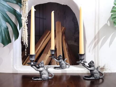 Iron Taper Candle Holder - Cat Decor Candle Holder - Dog Decorative Candle Stand - Mouse Taper Candlestick Holder in Kuwait