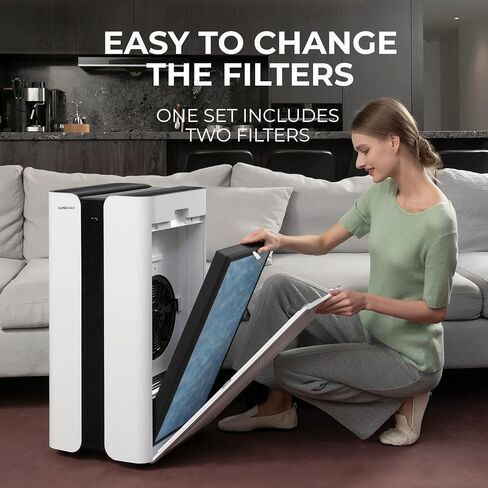 فلتر هواء بديل أصلي متعدد التكامل H13 HEPA من CleanForce لجهاز تنقية الهواء MEGA1000، قطعتان في العبوة، مرشحات الغبار، والسومك، والوبر، ووبر شعر الحيوانات الأليفة، والروائح، إلخ. in Kuwait