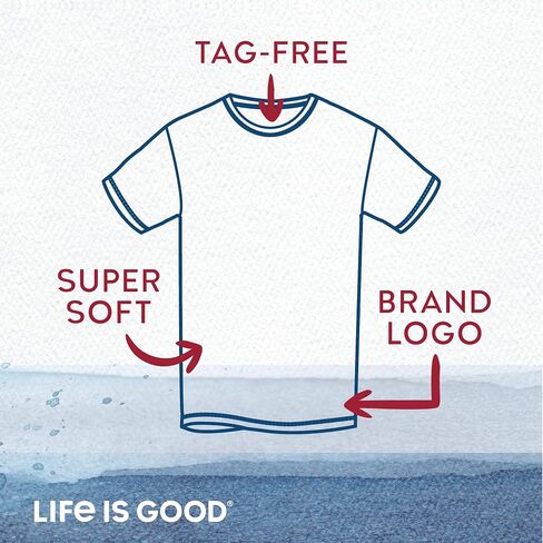 Life is Good Men's Undershirts – 6 Pack Soft Breathable T-Shirt: Crewneck Undershirts, V-Neck Undershirts (S-XL) in Saudi Arabia