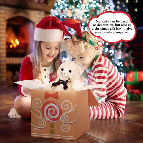 مجموعة زينة صندوق عيد الميلاد القابلة للتكديس 24 قطعة من Cholemy، صناديق هدايا تعشيش عيد الميلاد مع أغطية وقبعة عيد الميلاد، صناديق هدايا كبيرة ثلاثية الأبعاد لمستلزمات حفلات عيد الميلاد، 6 أنماط in Saudi Arabia