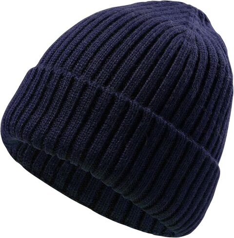 Kids Wool Beanie Hat Toddler Warm Winter Knit Caps Cuffed Beanies Skull Cap for 7-14 Years Old Boys in Kuwait