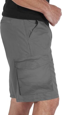 Agile Mens Casual Summer Flat Front Essential Stretch Shorts/Cargo Shorts with Pockets in Saudi Arabia