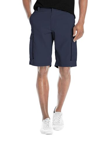 Agile Mens Casual Summer Flat Front Essential Stretch Shorts/Cargo Shorts with Pockets in Saudi Arabia