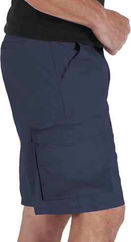 Agile Mens Casual Summer Flat Front Essential Stretch Shorts/Cargo Shorts with Pockets in Saudi Arabia