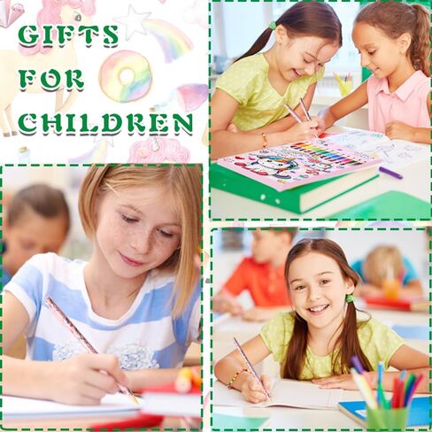 Denylo Cute Unicorn Colored Pencils Set, 6 Packs of 12 Count, Colored Pencils Bulk Coloring Pencils 72 Count, Art Supplies, Pre-sharpened Colored Pencils, Birthday Gifts for Girls, Classroom Prizes in Saudi Arabia