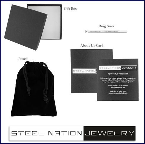 Stainless Steel Black Curb Link Chain Bracelet Set for Men 24" Necklace 8.5" Hypoallergenic and Robust in Kuwait